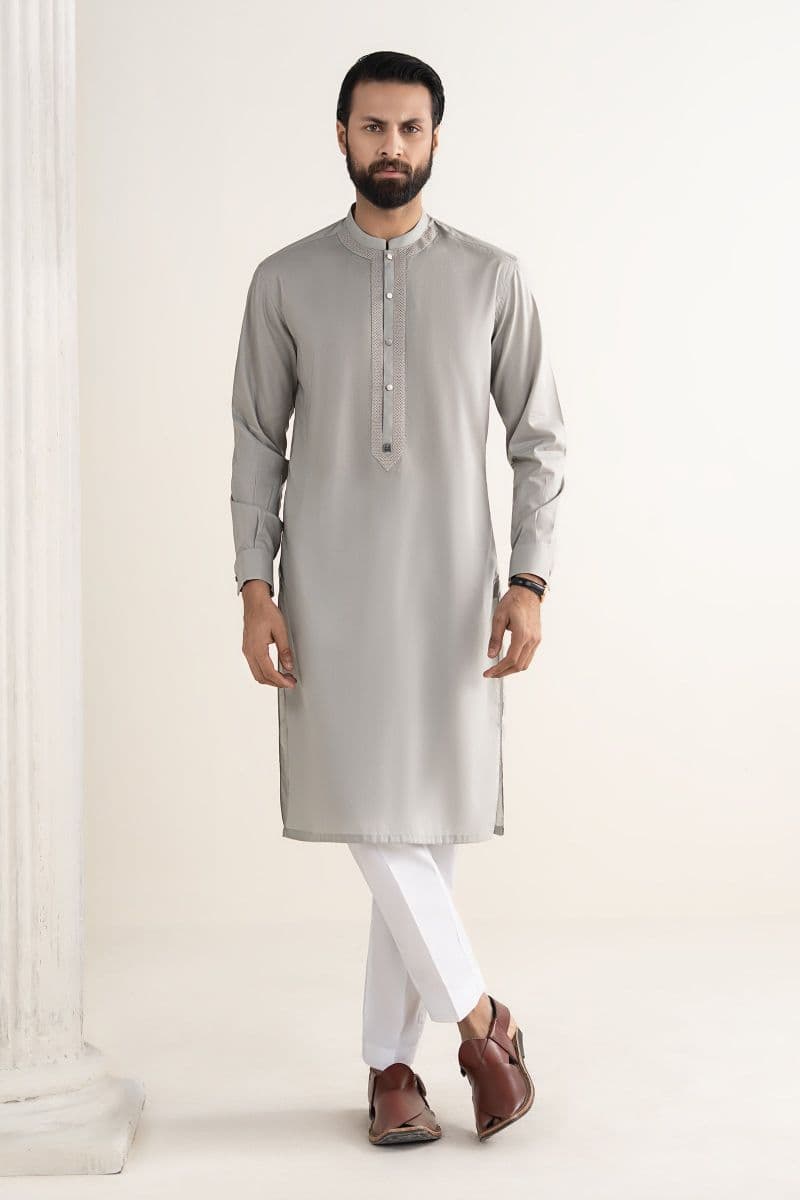 Embroidered Blended Kurta thumbnail