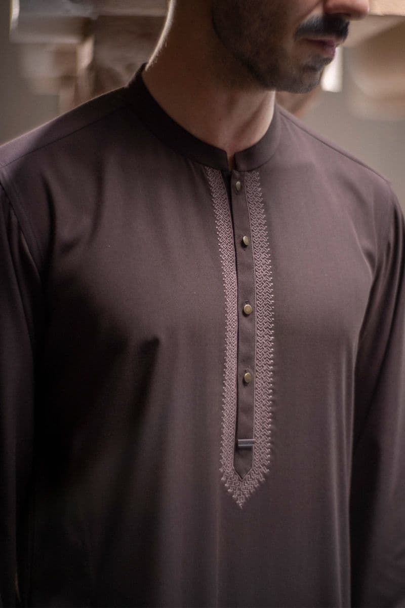 Embroidered Blended Kurta thumbnail