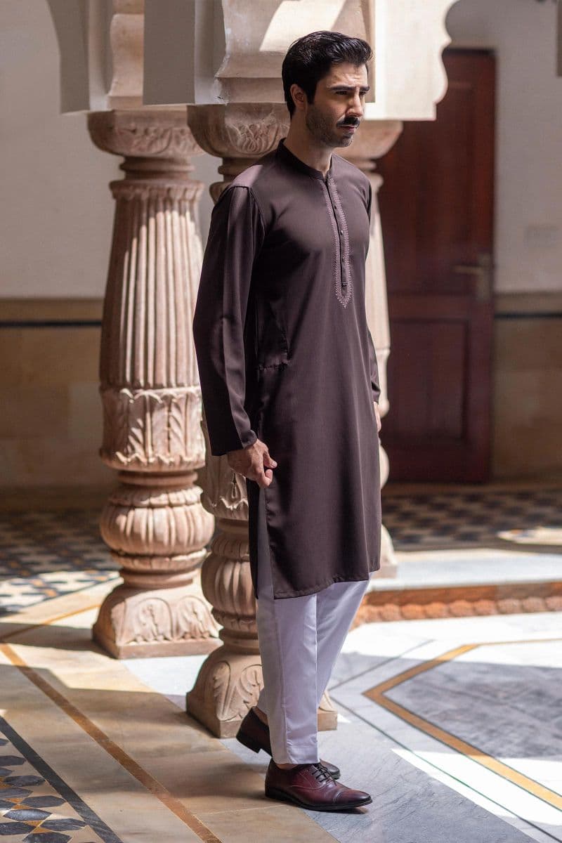 Embroidered Blended Kurta thumbnail