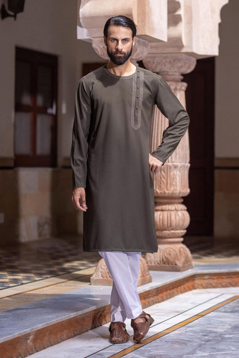 Embroidered Blended Kurta thumbnail