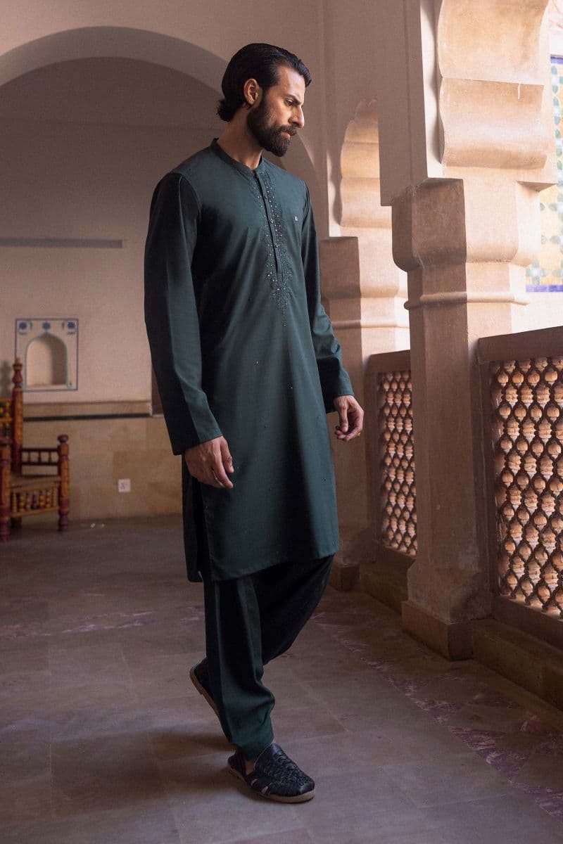 2 Piece Blended Khaddar Suit