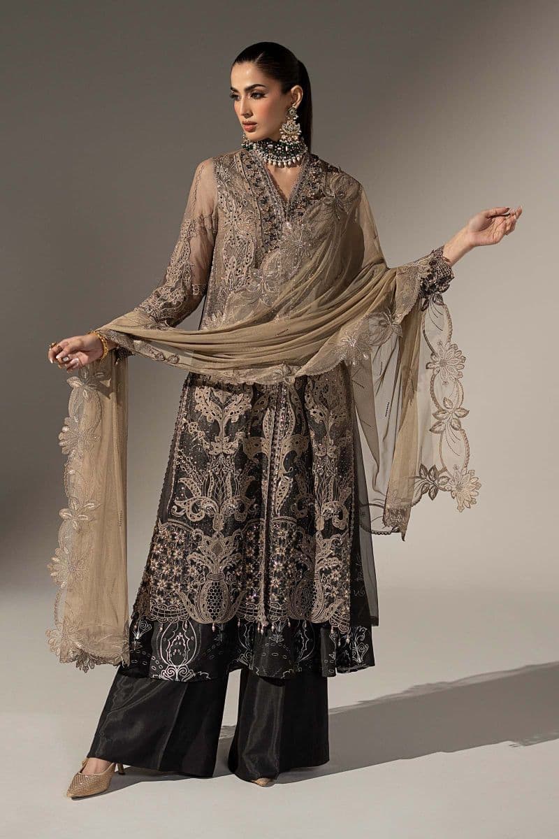 3 Piece Embroidered Chiffon Suit thumbnail