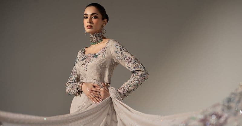 Embroidered Chiffon Saree