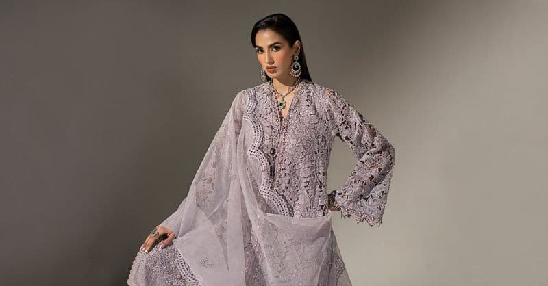 3 Piece Embroidered Organza Suit thumbnail