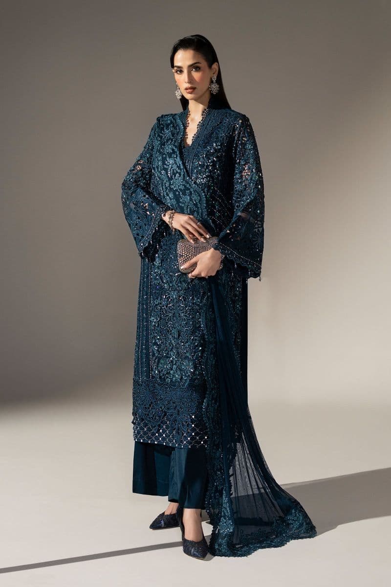 3 Piece Embroidered Organza Suit thumbnail