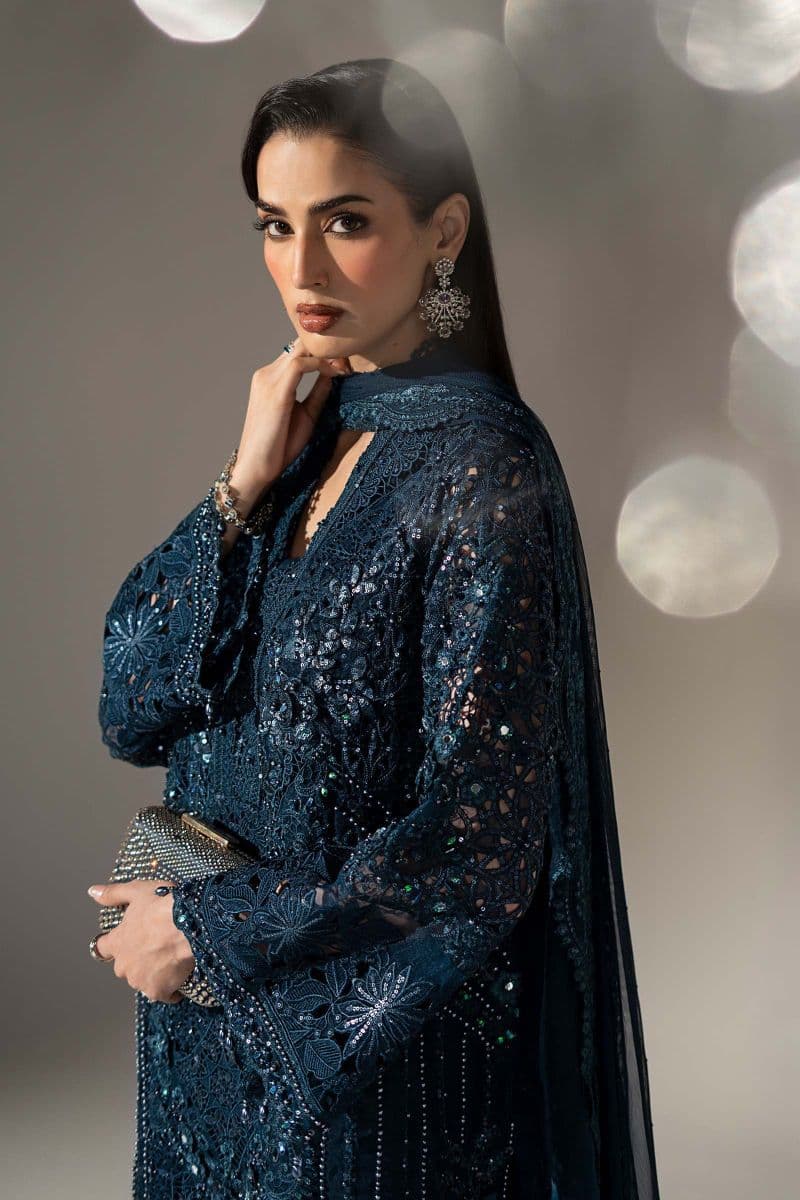 3 Piece Embroidered Organza Suit thumbnail