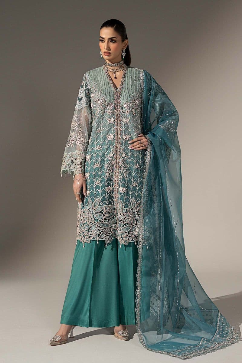3 Piece Embroidered Organza Suit thumbnail