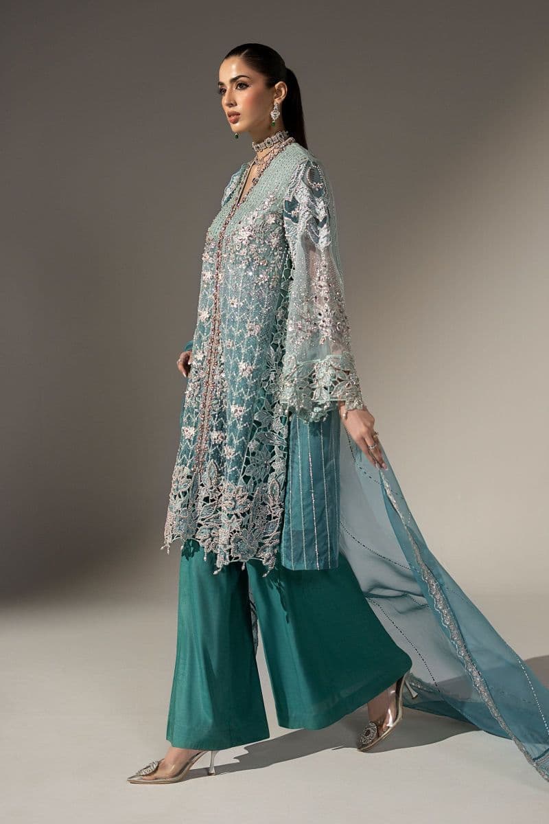 3 Piece Embroidered Organza Suit thumbnail