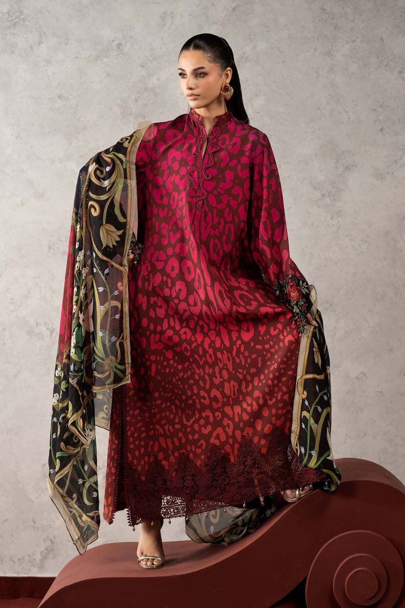 3 Piece Embroidered Linen Suit