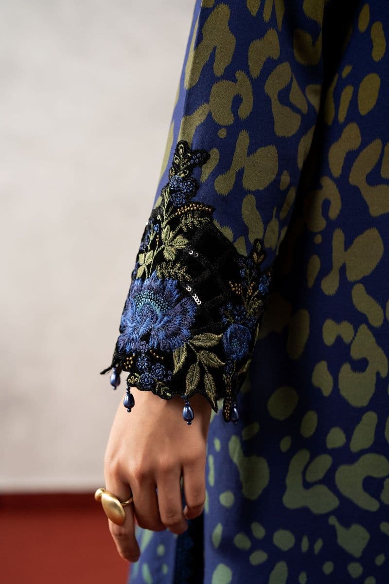 3 Piece Embroidered Linen Suit