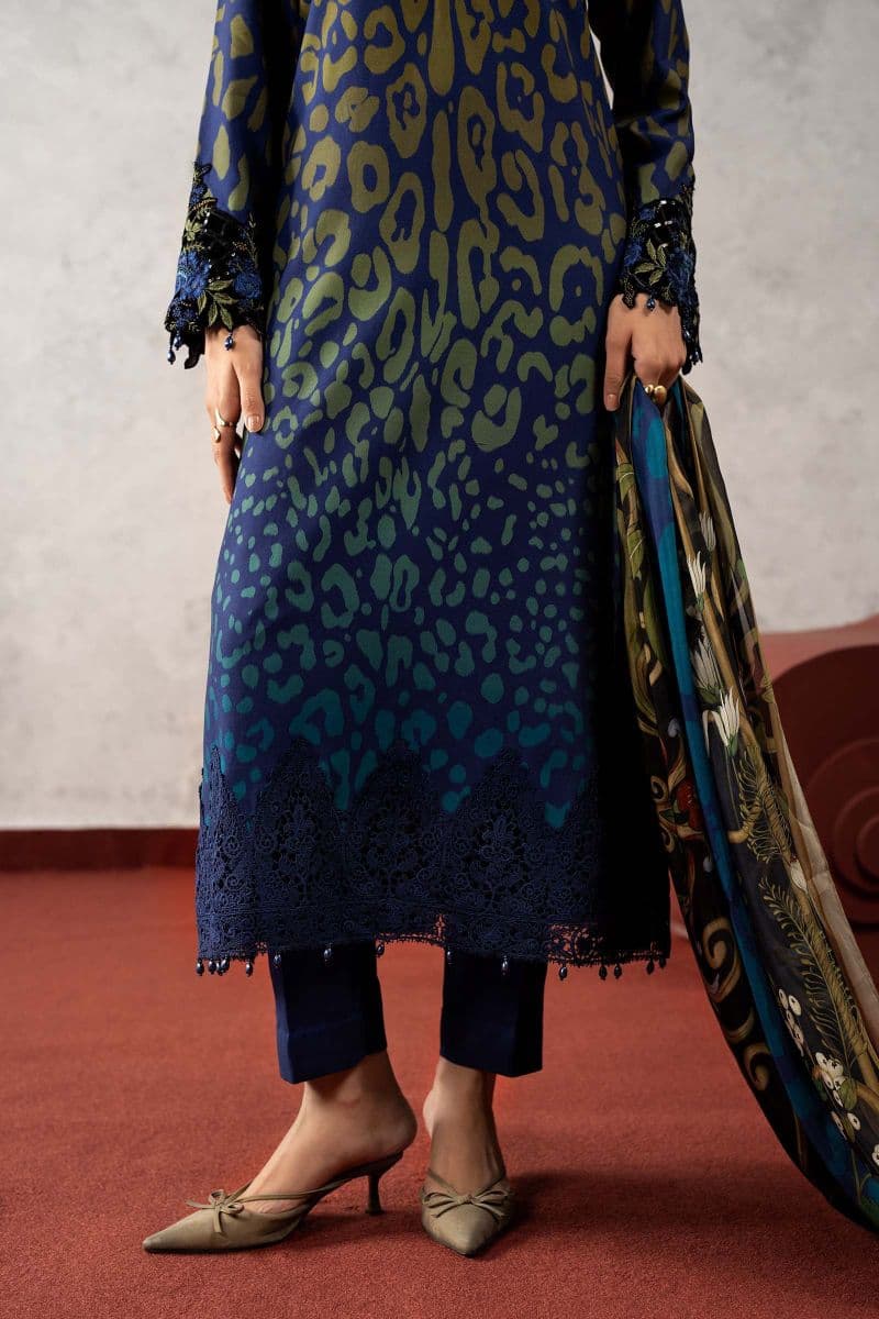 3 Piece Embroidered Linen Suit