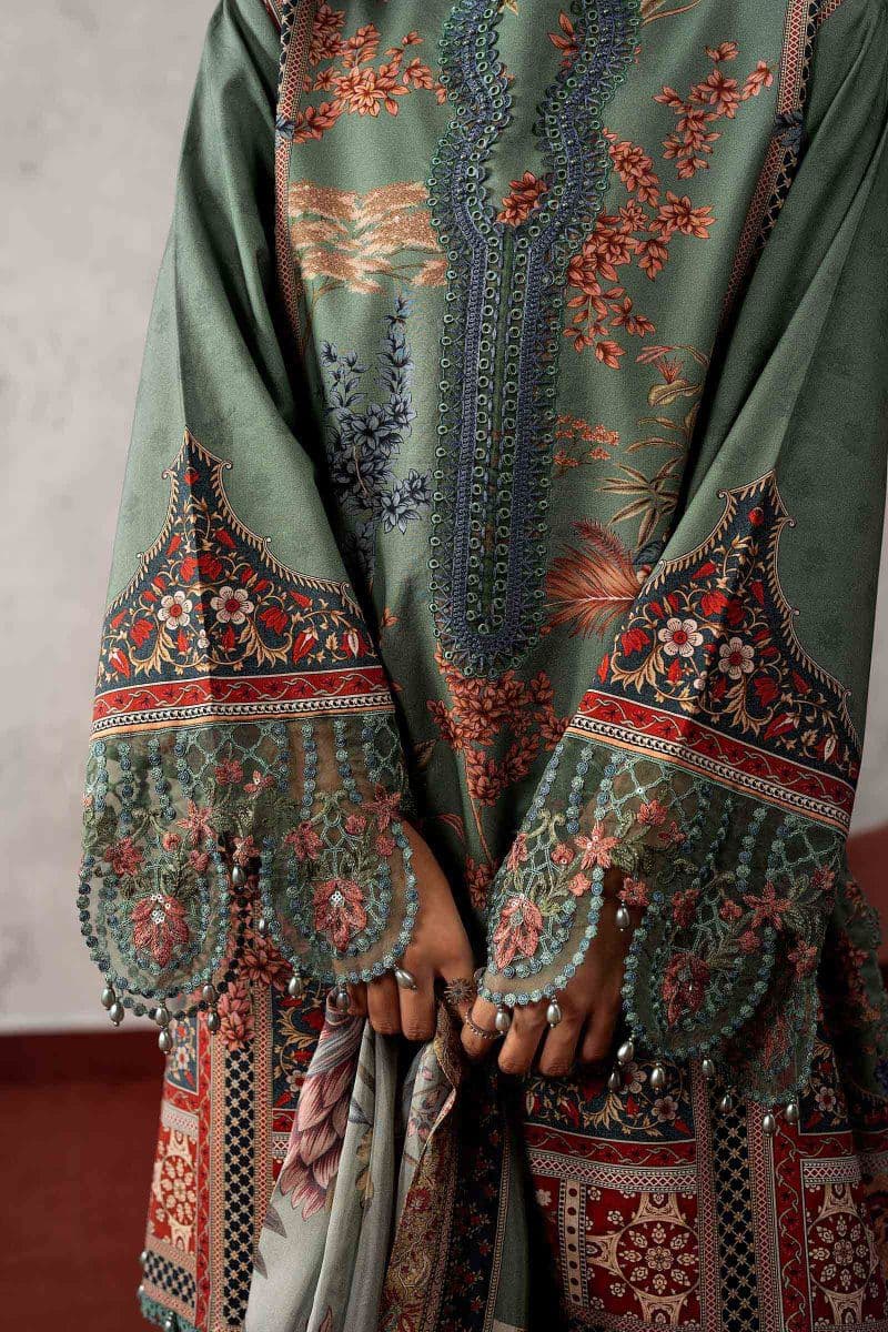 3 Piece Embroidered Cambric Suit thumbnail
