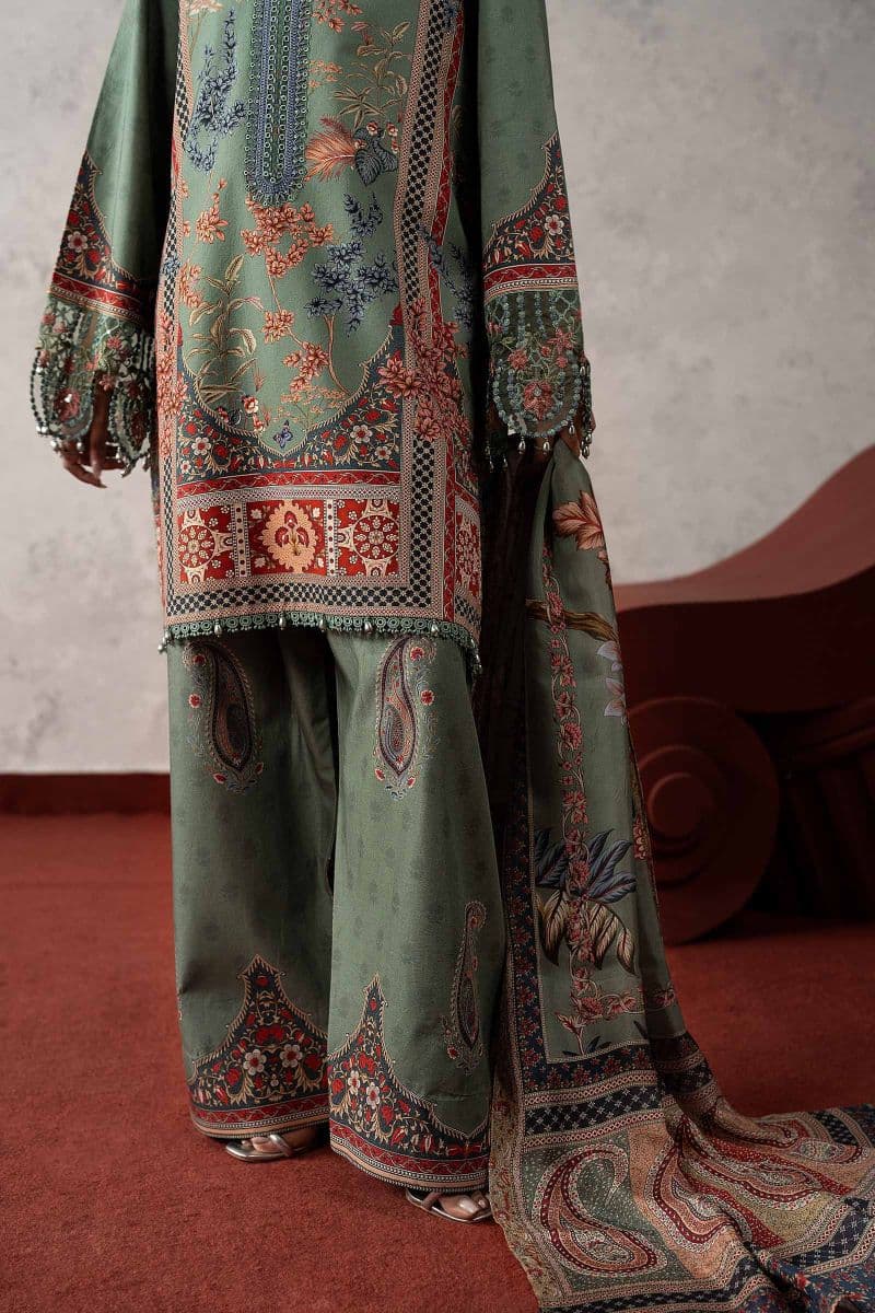 3 Piece Embroidered Cambric Suit thumbnail