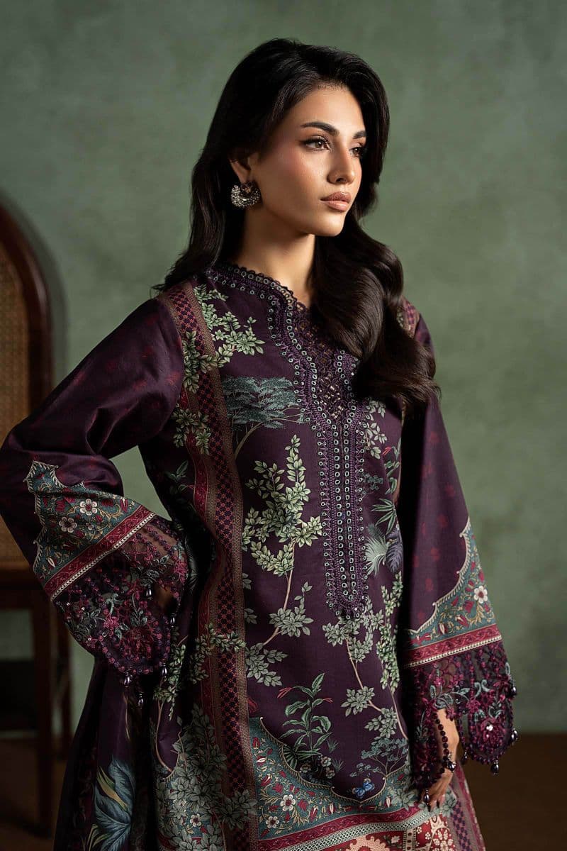 3 Piece Embroidered Cambric Suit thumbnail