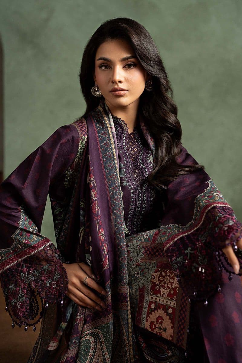3 Piece Embroidered Cambric Suit thumbnail