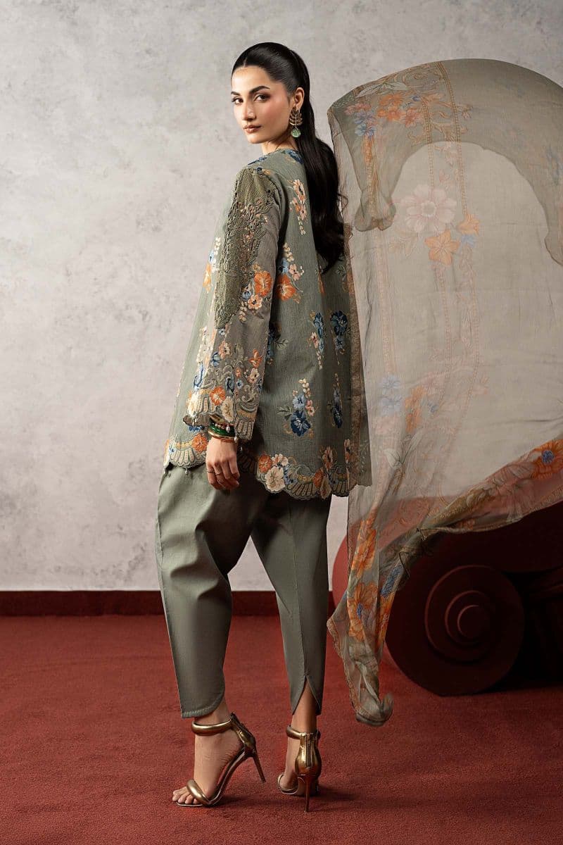 3 Piece Embroidered Cambric Suit thumbnail