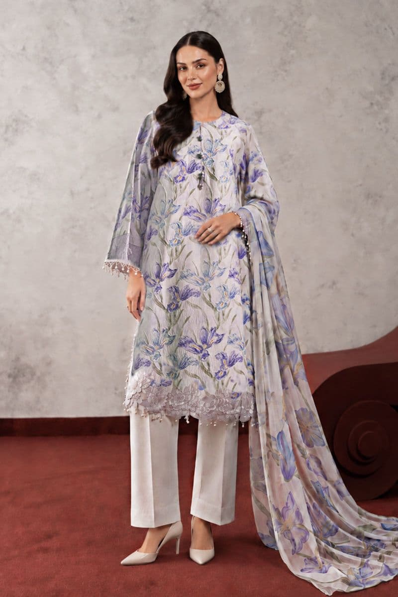 3 Piece Embroidered Cambric Suit thumbnail