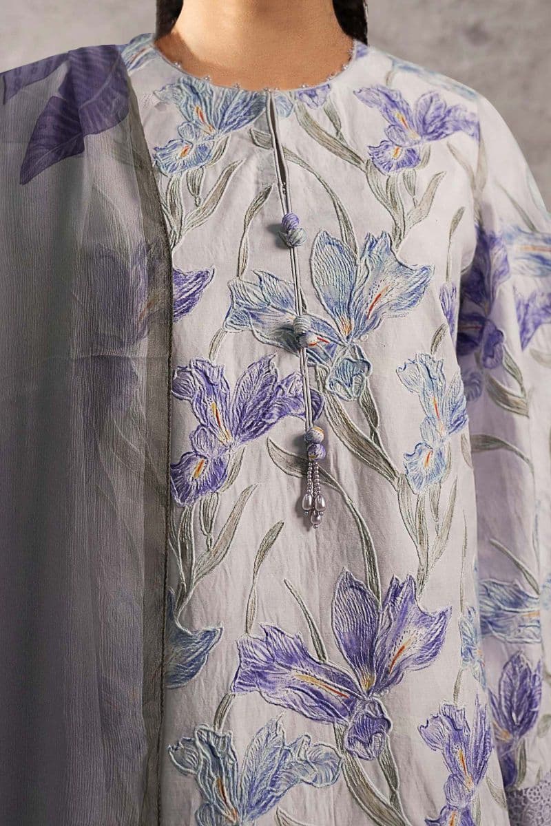 3 Piece Embroidered Cambric Suit thumbnail