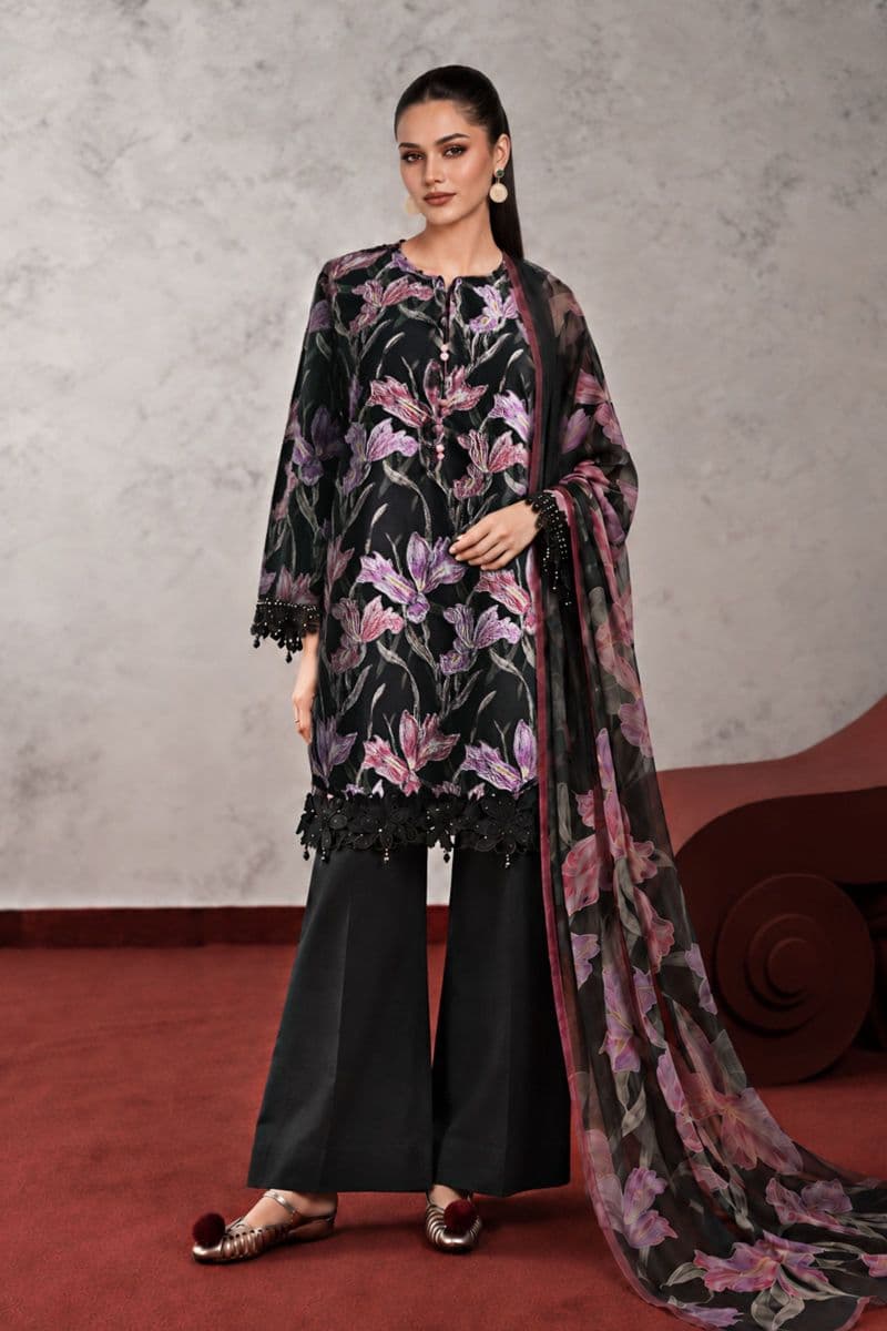 3 Piece Embroidered Cambric Suit thumbnail