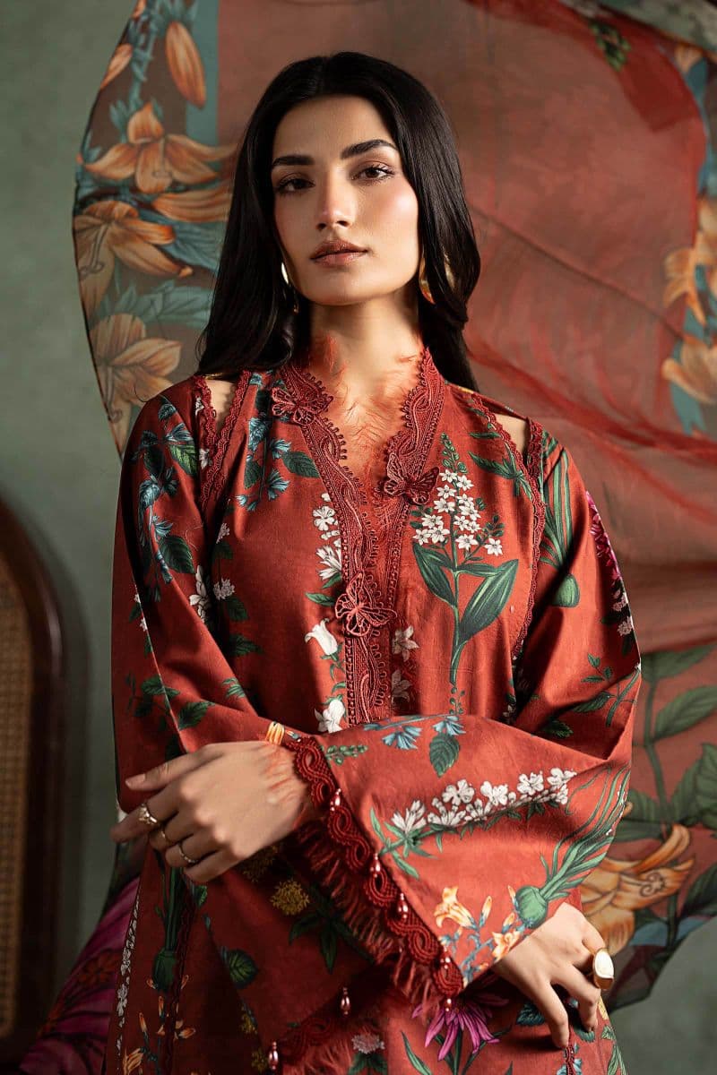 3 Piece Embroidered Cambric Suit thumbnail