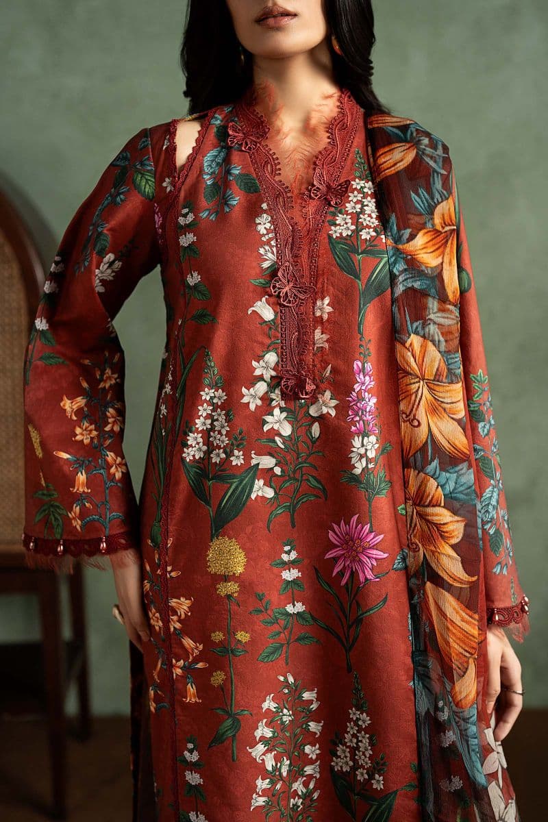 3 Piece Embroidered Cambric Suit thumbnail