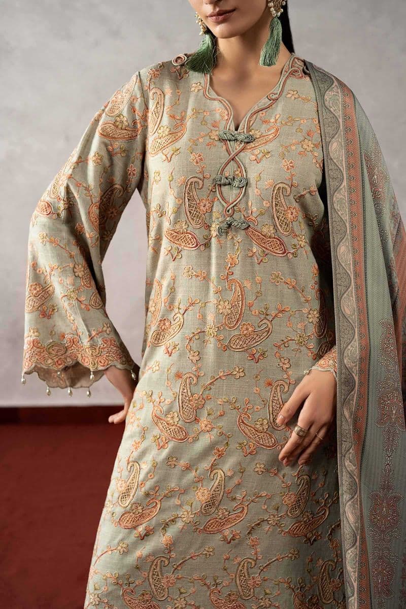 3 Piece Embroidered Irish Linen Suit thumbnail