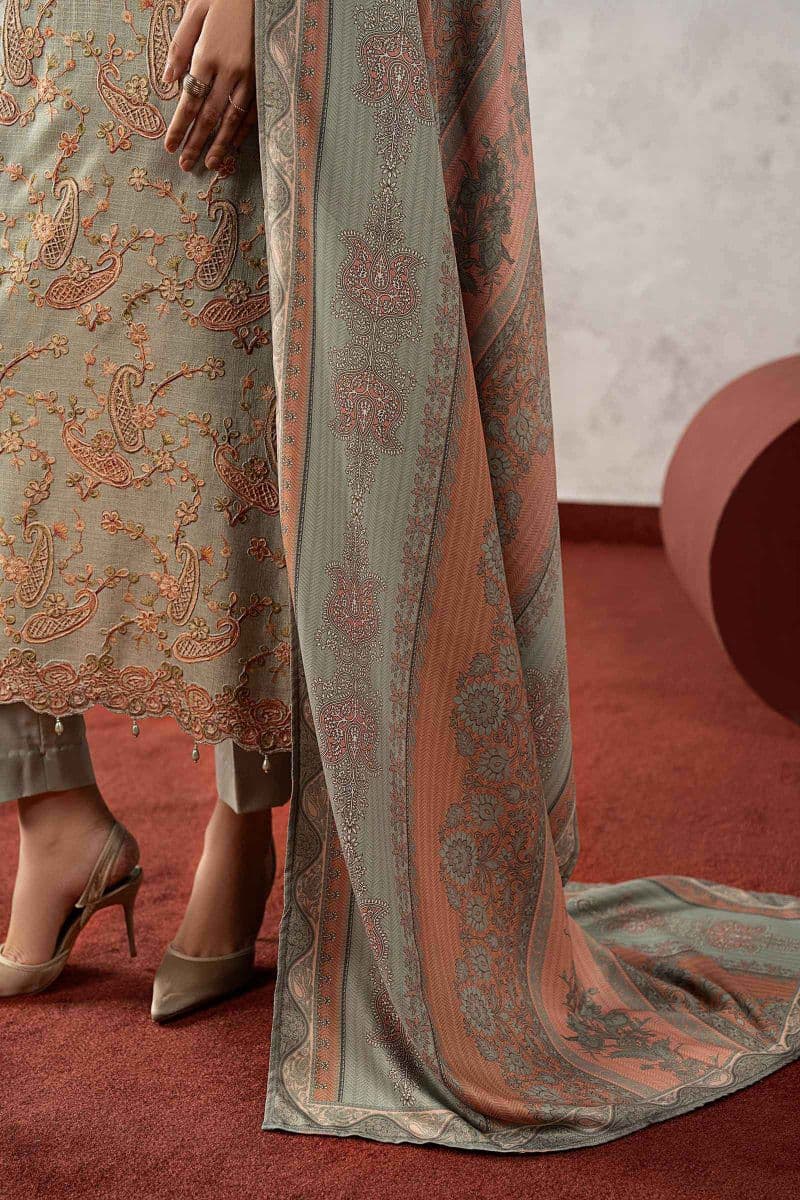 3 Piece Embroidered Irish Linen Suit thumbnail