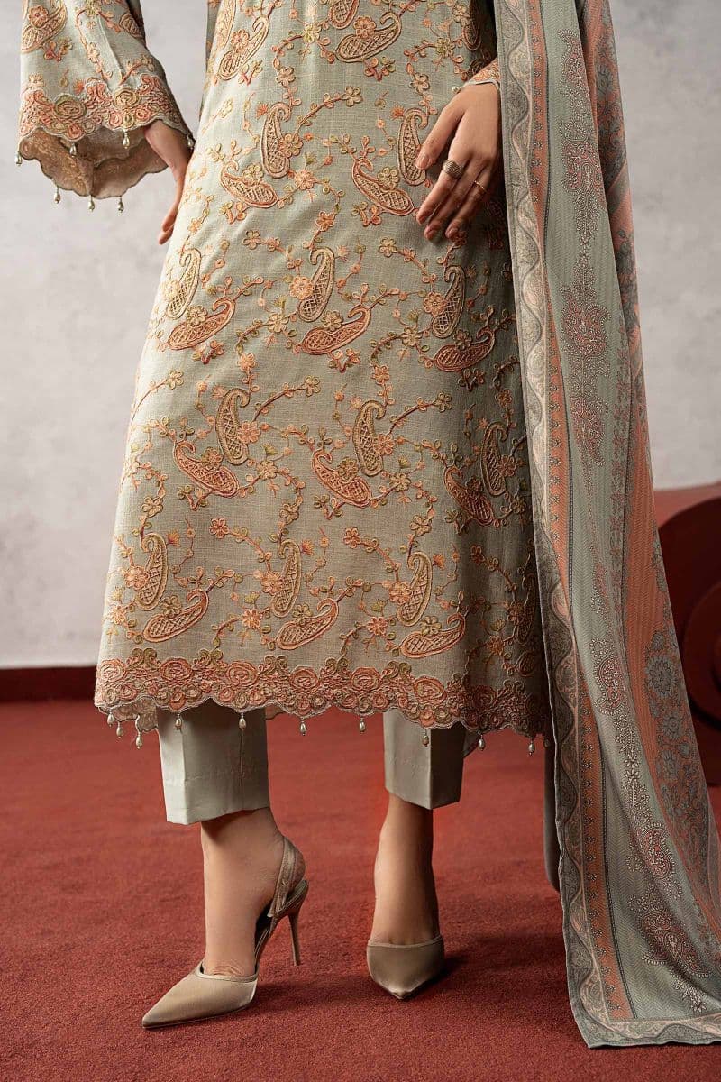 3 Piece Embroidered Irish Linen Suit thumbnail