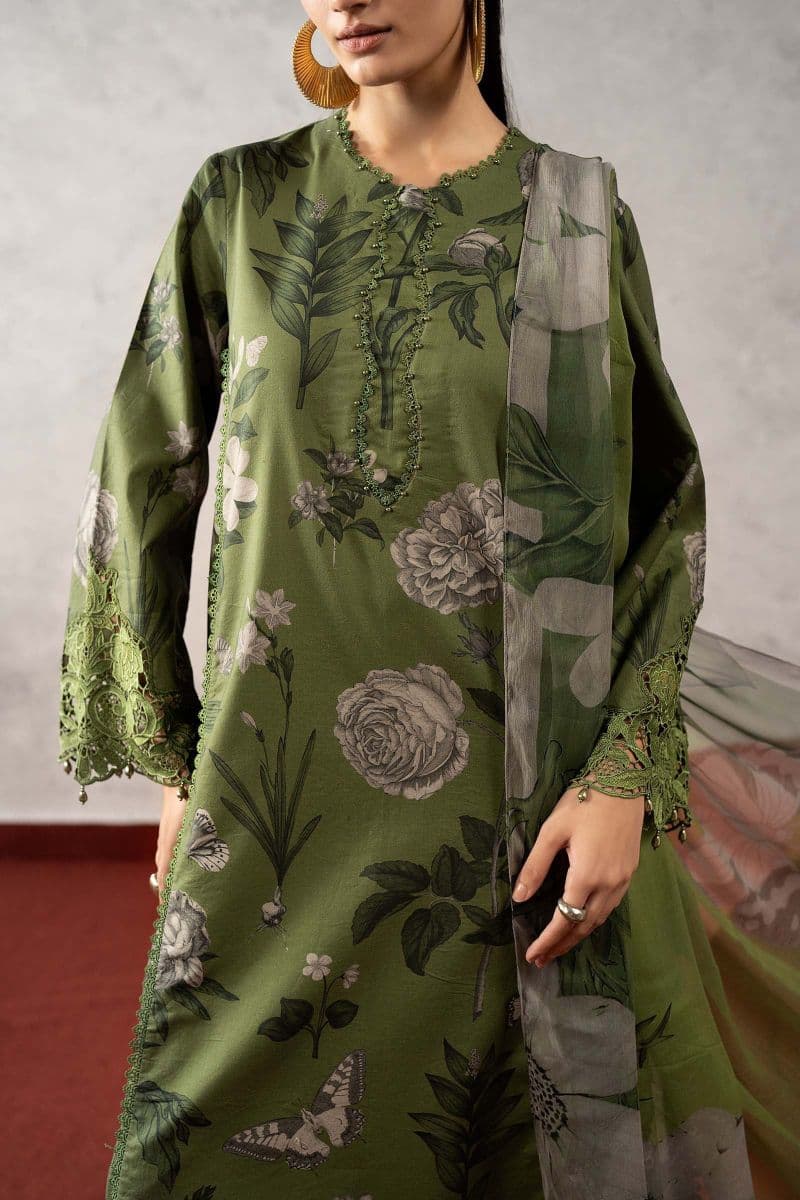3 Piece Embroidered Cambric Suit thumbnail