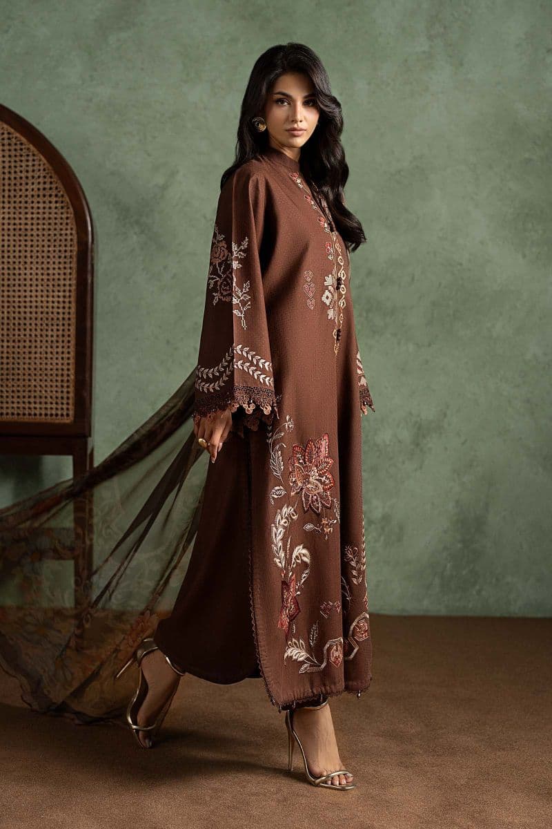 3 Piece Embroidered Dobby Linen Suit thumbnail
