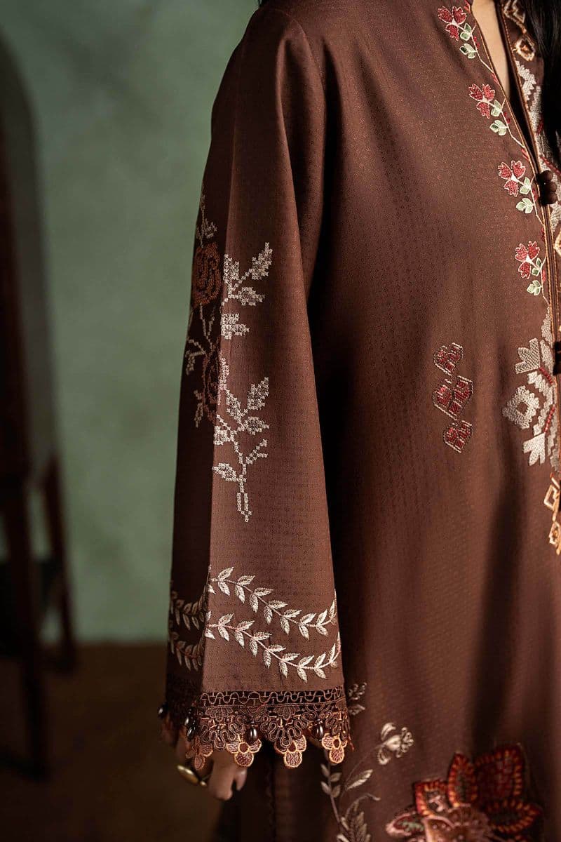 3 Piece Embroidered Dobby Linen Suit thumbnail