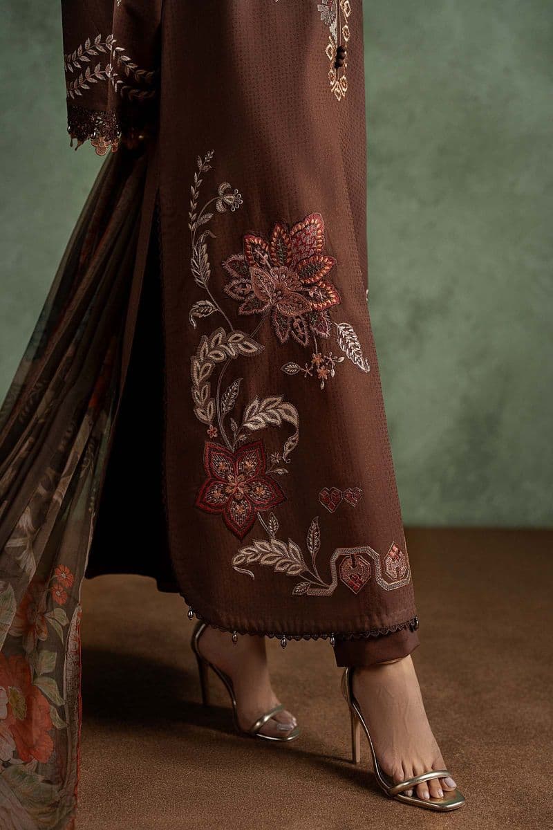 3 Piece Embroidered Dobby Linen Suit thumbnail