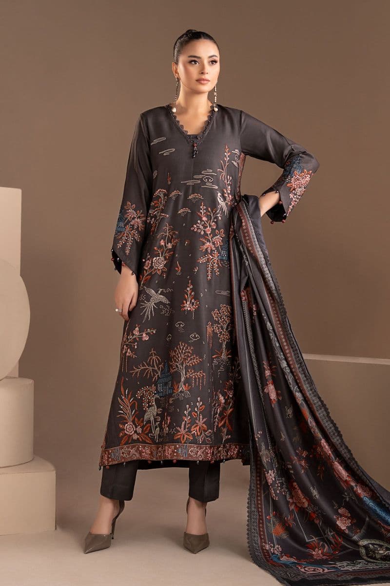 3 Piece Embroidered Twill Linen Suit thumbnail