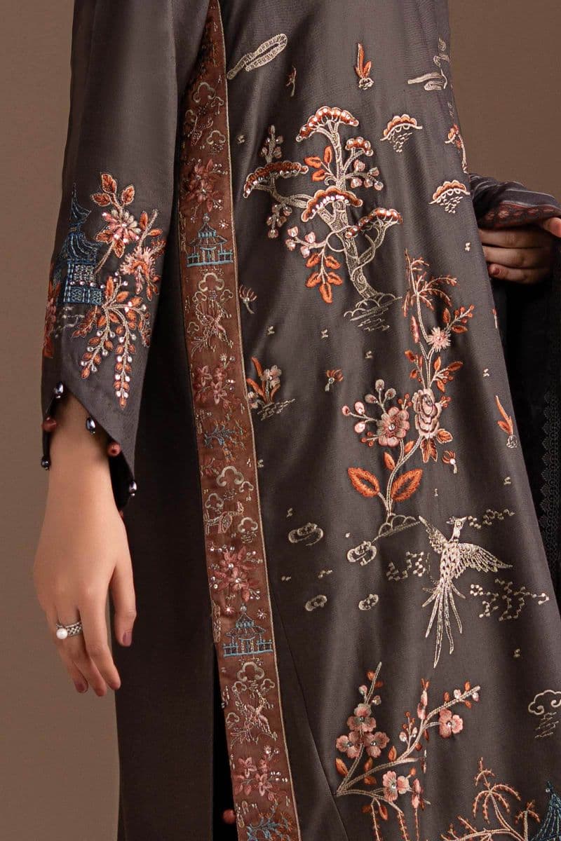 3 Piece Embroidered Twill Linen Suit thumbnail
