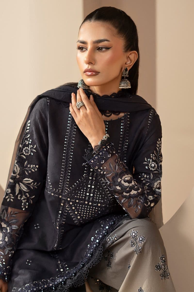 3 Piece Embroidered Jacquard Lawn Suit thumbnail