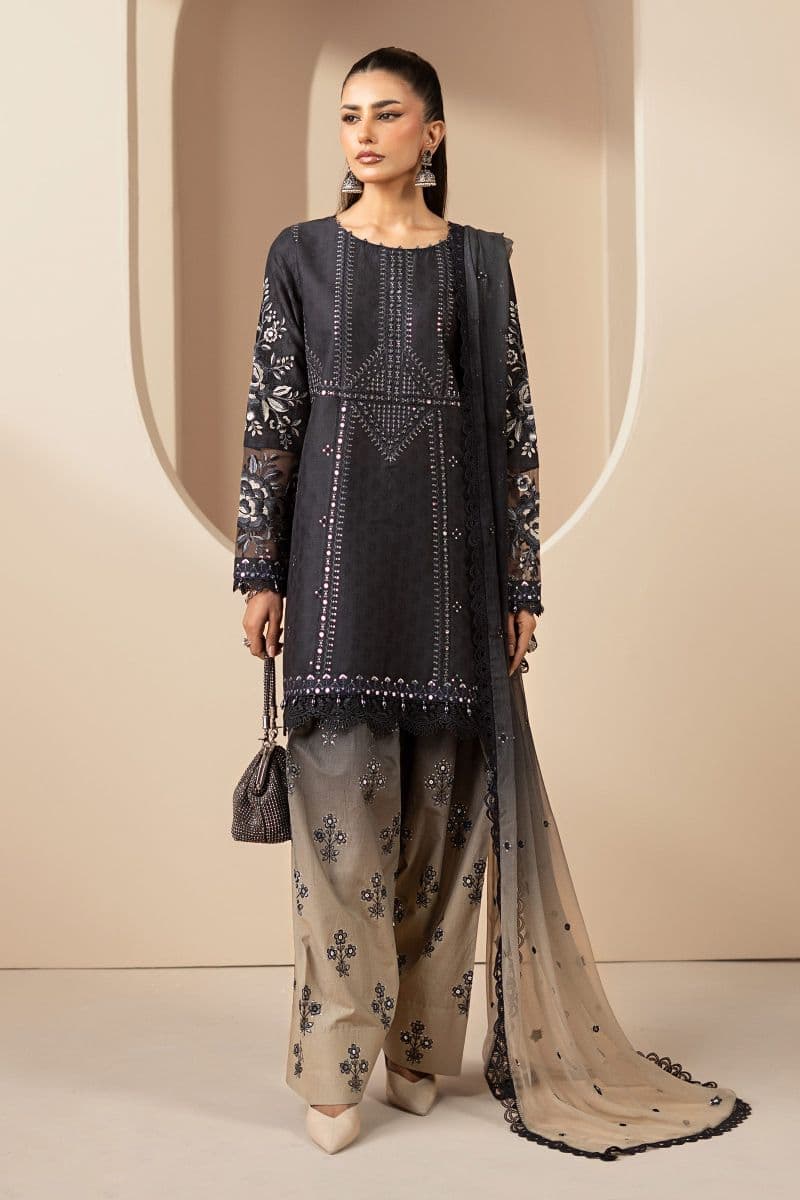 3 Piece Embroidered Jacquard Lawn Suit thumbnail
