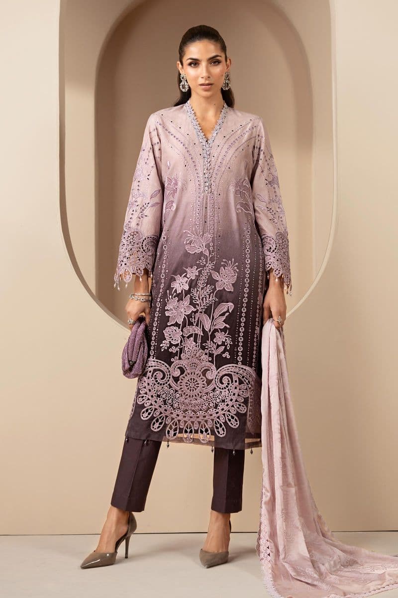 3 Piece Embroidered Jacquard Lawn Suit thumbnail