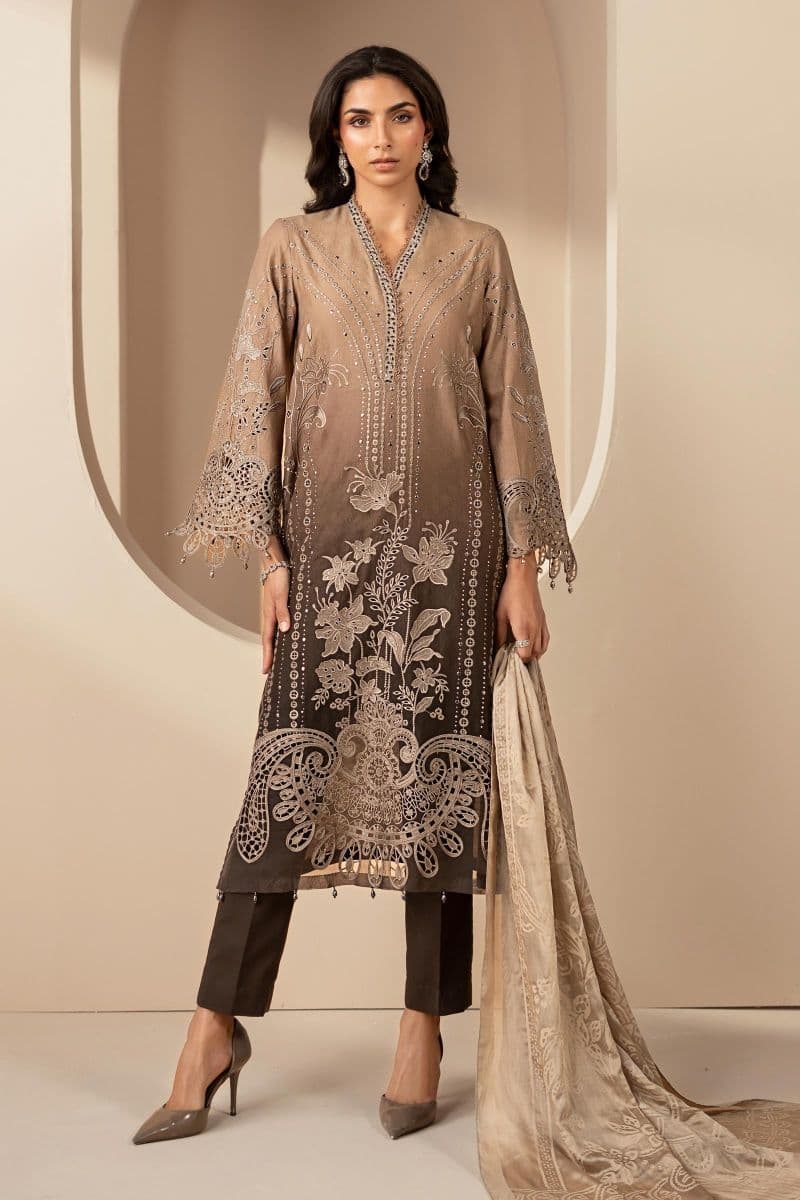 3 Piece Embroidered Jacquard Lawn Suit thumbnail