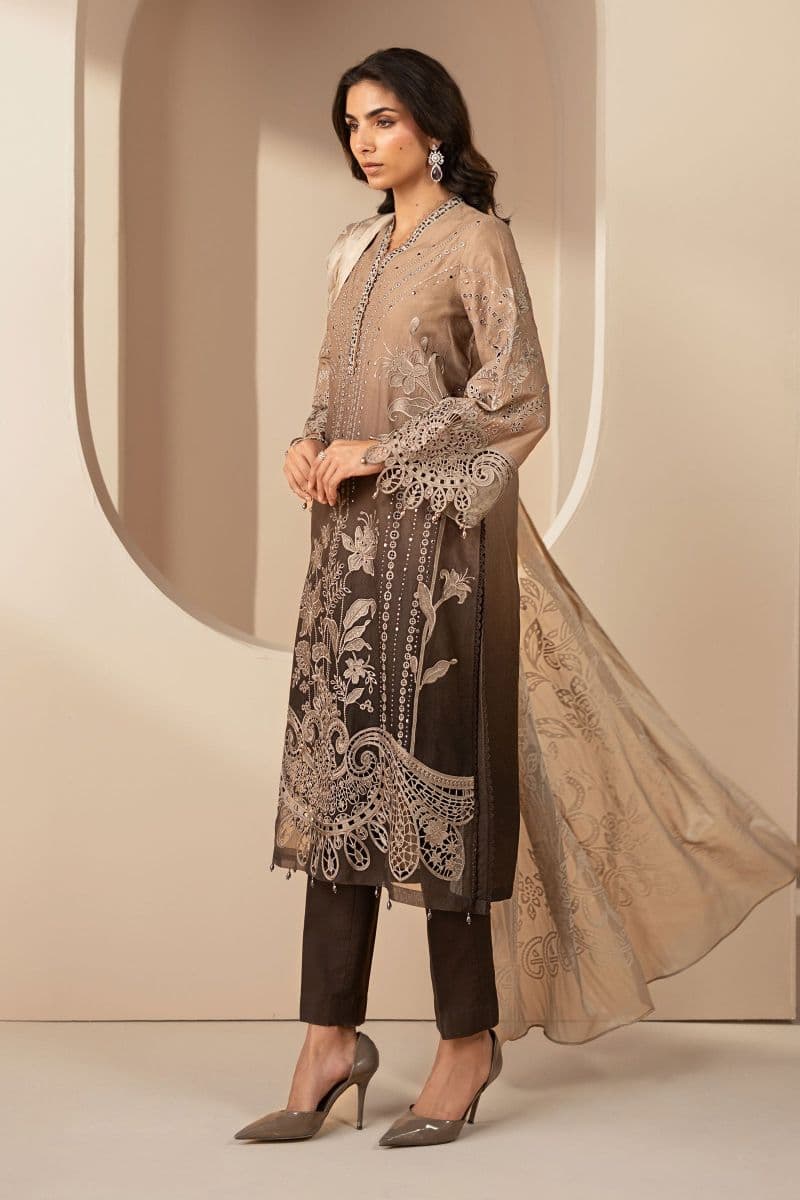 3 Piece Embroidered Jacquard Lawn Suit thumbnail