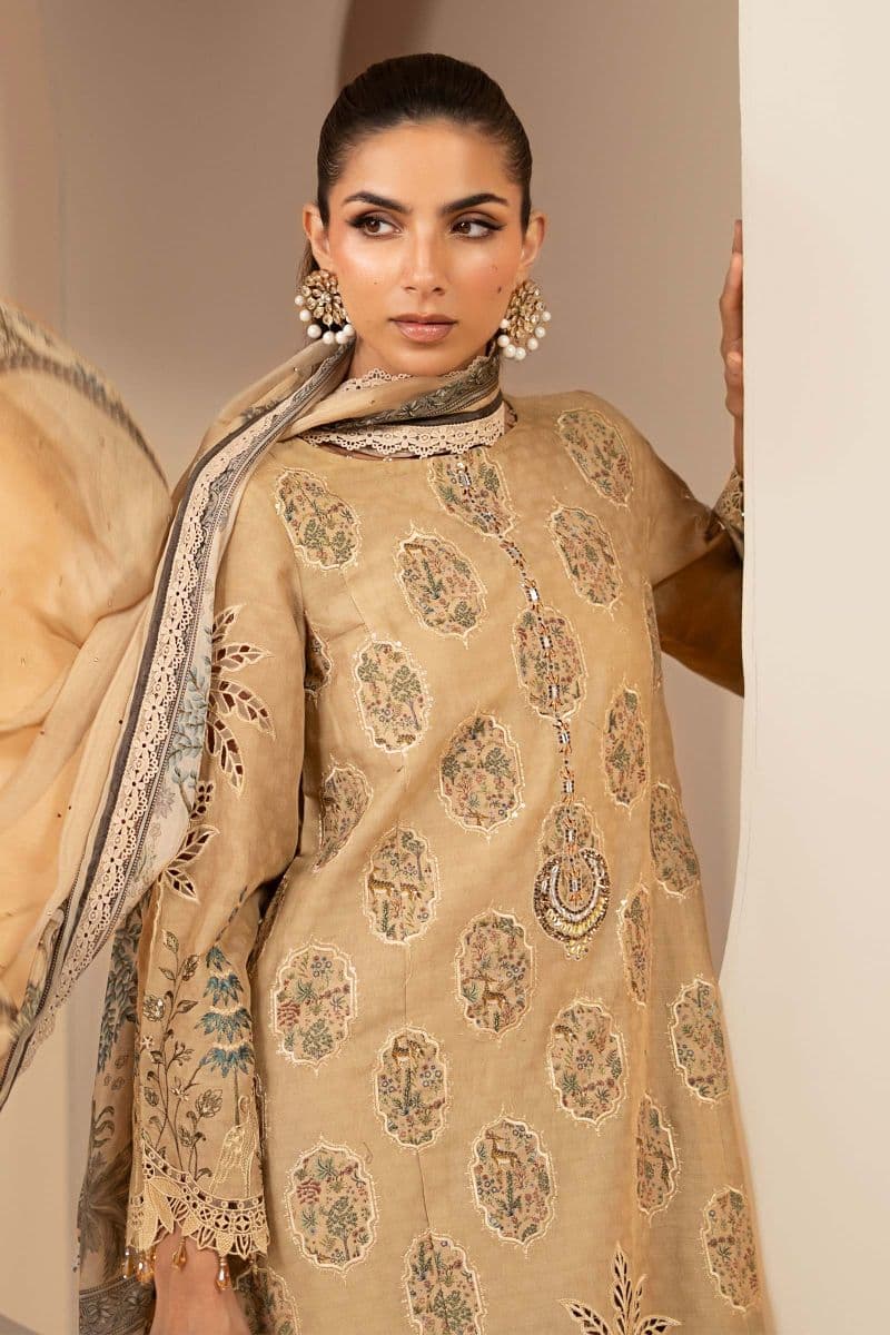 3 Piece Embroidered Jacquard Lawn Suit thumbnail