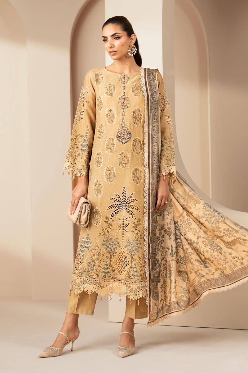 3 Piece Embroidered Jacquard Lawn Suit thumbnail