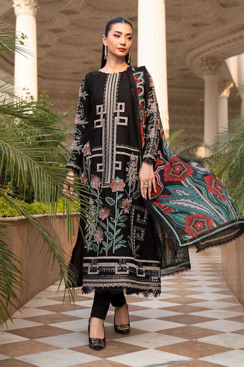 3 Piece Embroidered Jacquard Lawn Suit thumbnail