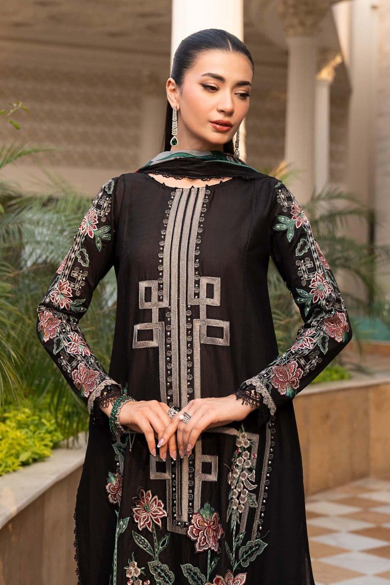 3 Piece Embroidered Jacquard Lawn Suit thumbnail