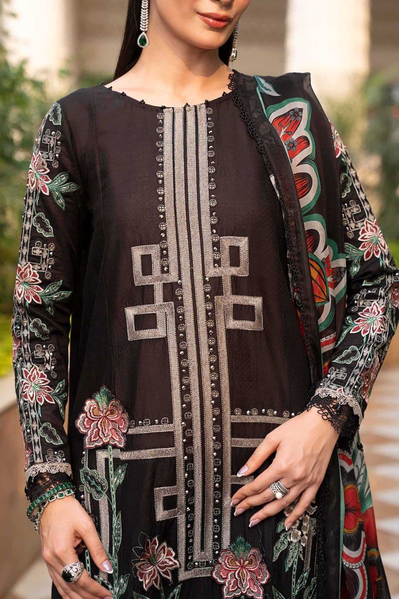 3 Piece Embroidered Jacquard Lawn Suit thumbnail