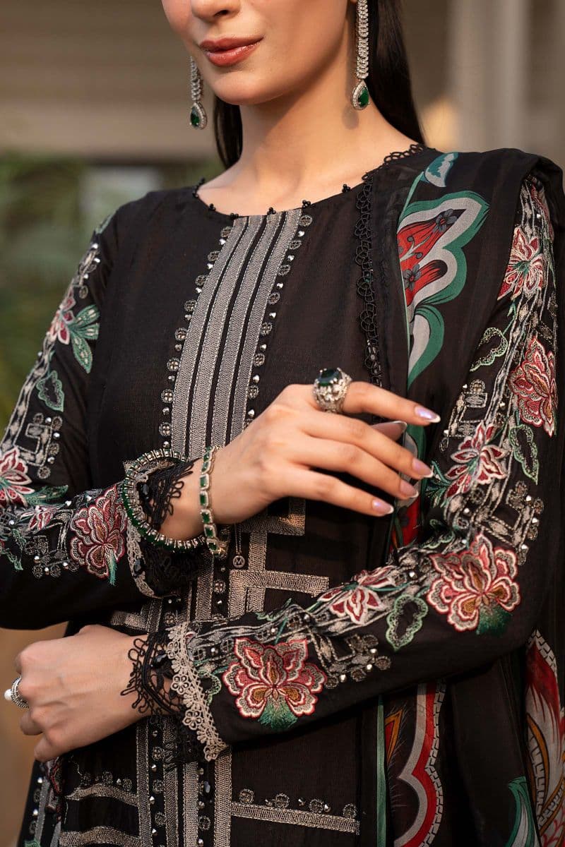 3 Piece Embroidered Jacquard Lawn Suit thumbnail