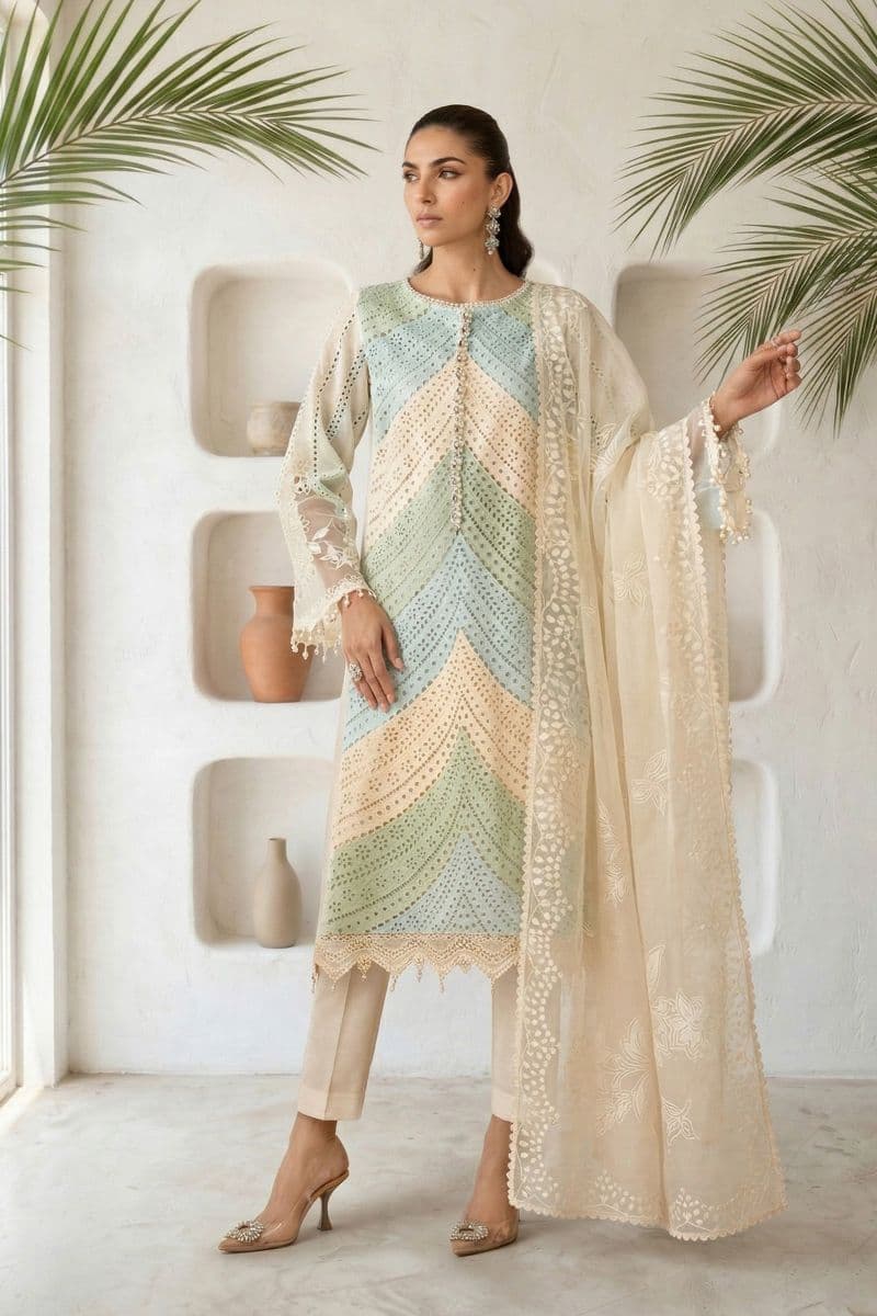 3 Piece Embroidered Lawn Suit thumbnail