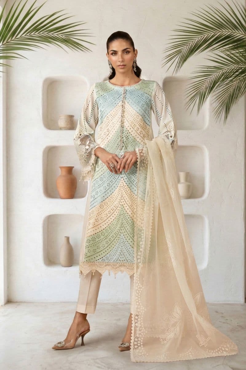 3 Piece Embroidered Lawn Suit thumbnail