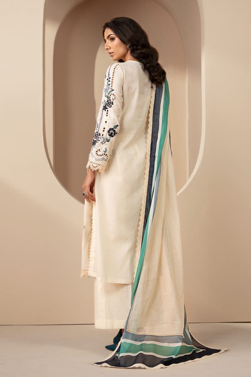 3 Piece Embroidered Jacquard Lawn Suit thumbnail