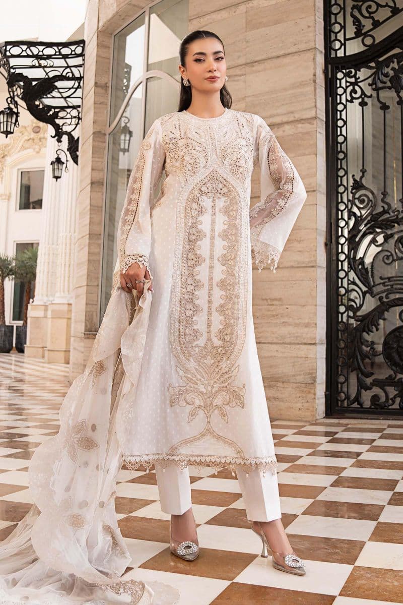 3 Piece Embroidered Jacquard Lawn Suit thumbnail