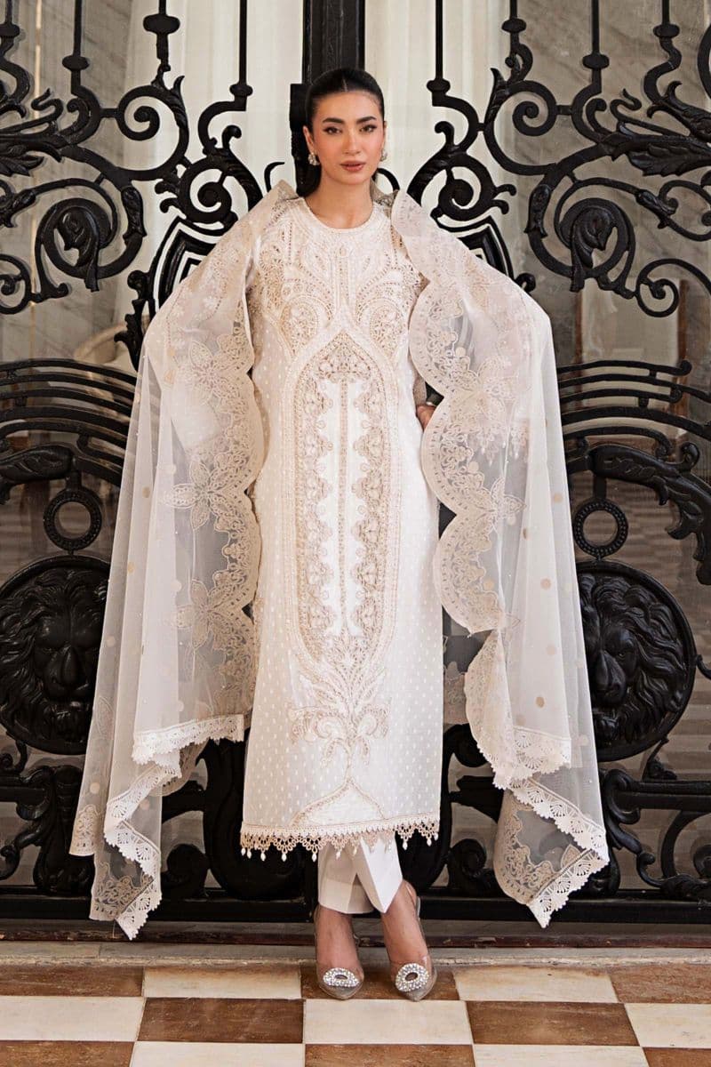 3 Piece Embroidered Jacquard Lawn Suit thumbnail
